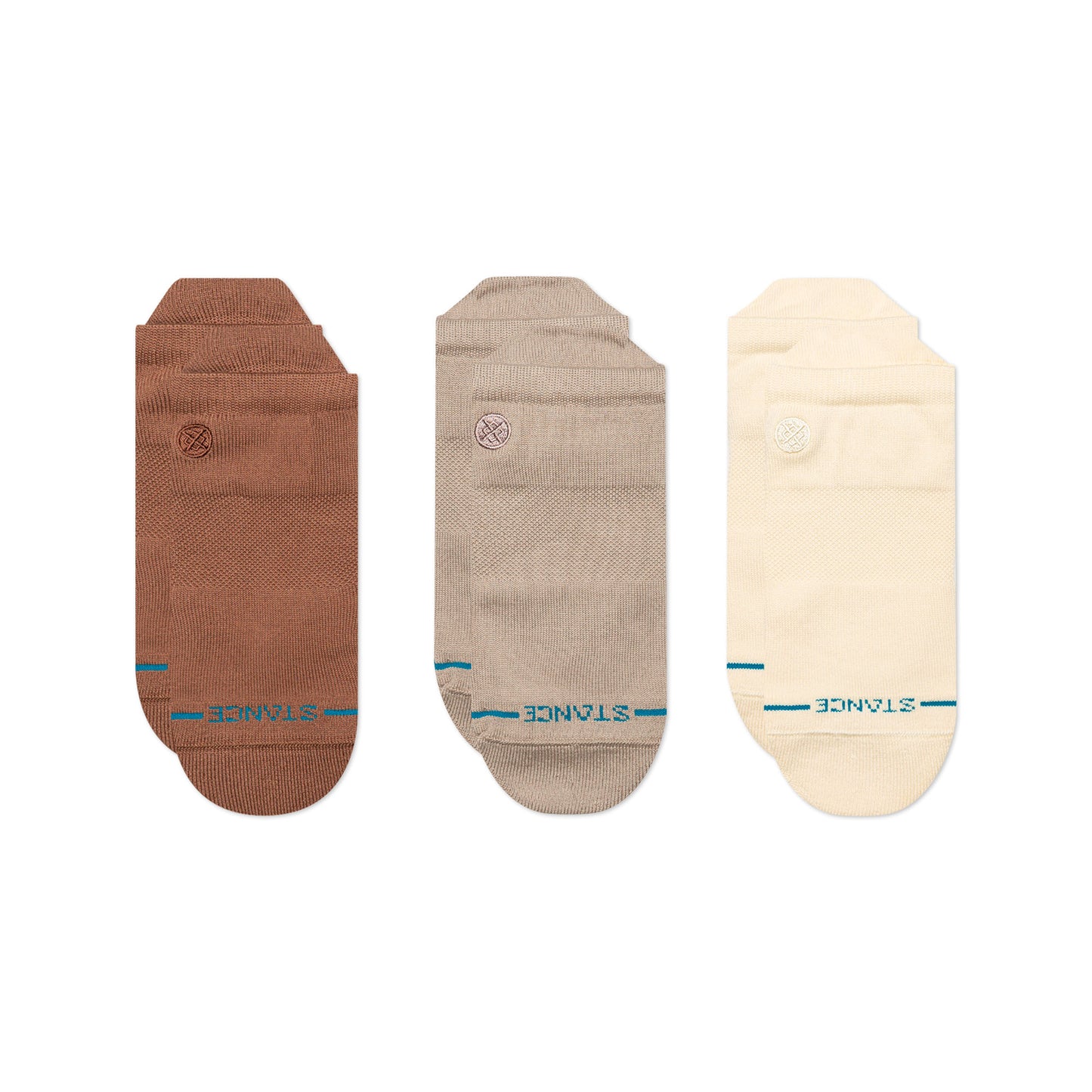 Icon Tab Socks 3 Pack - Brown