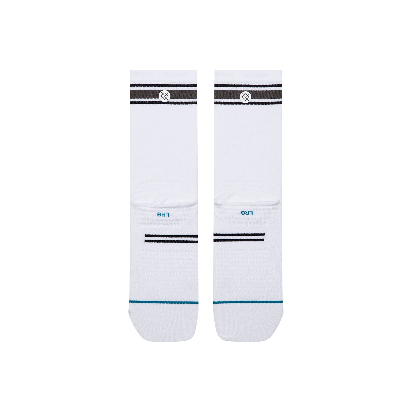 Performance Crew Socks - Boyd White / Black