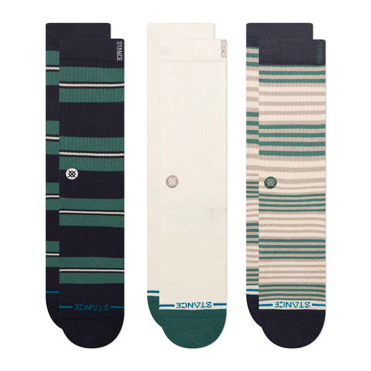 Butter Blend™ Caesar Stripe Crew Socks 3 Pack