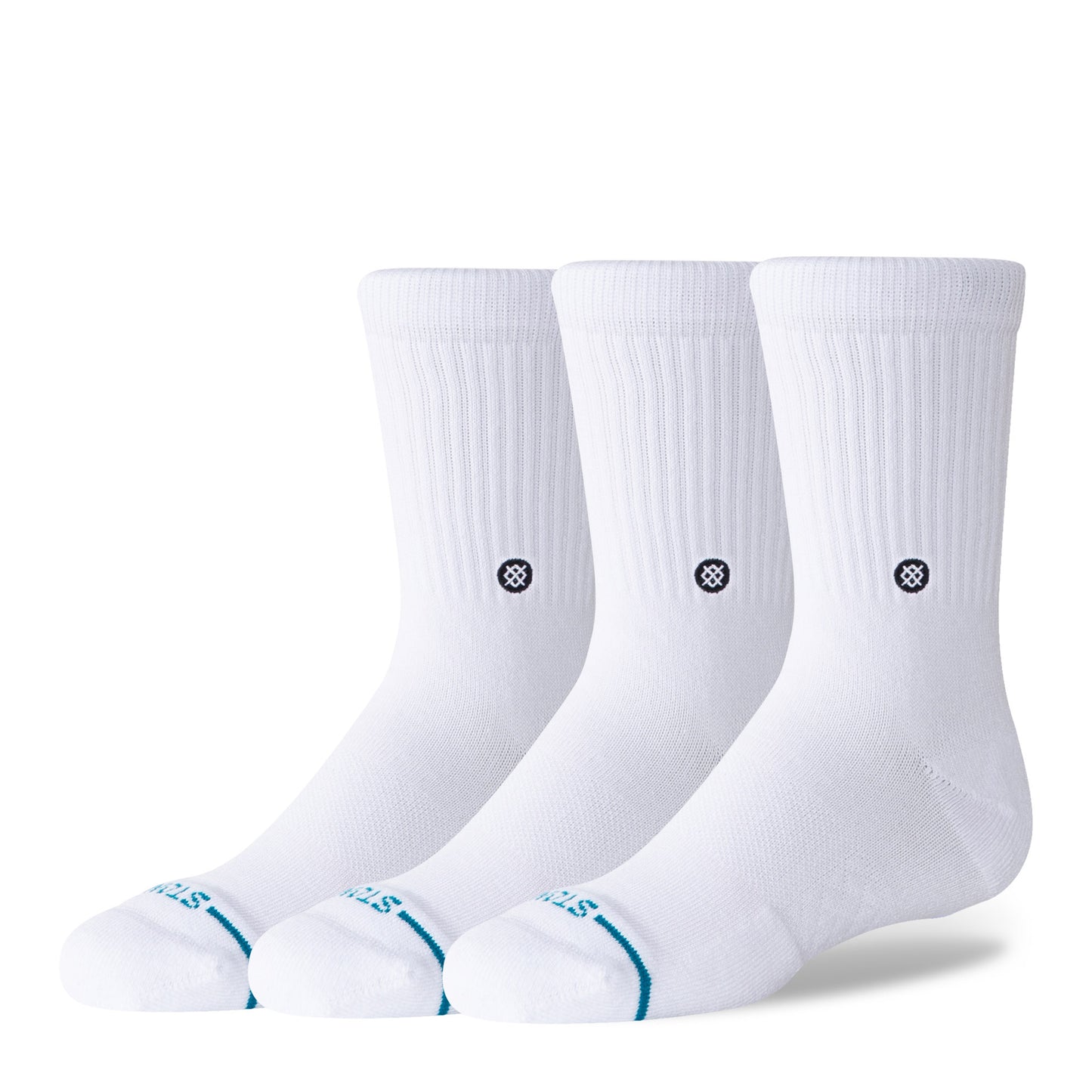 Icon Kids Crew Socks 3 Pack - White