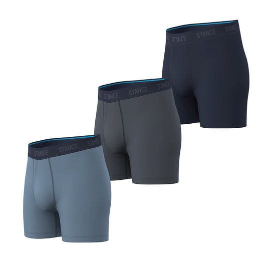 Cotton Boxer Brief 3 Pack - Blue