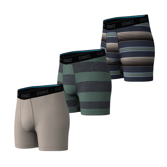 Cotton Boxer Brief 3 Pack - String Grey
