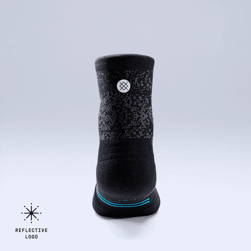 MEDIUM PERFORMANCE QUARTER SOCKS - ICON SPORT BLACK