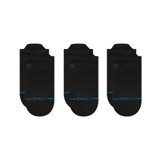 Icon Tab Socks 3 Pack - Black