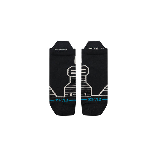 Medium Performance Golf Tab Socks - Black