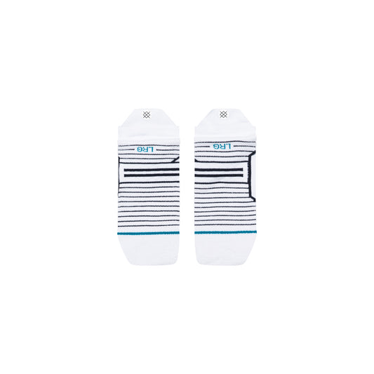 Medium Performance Golf Tab Socks - Ribbed White