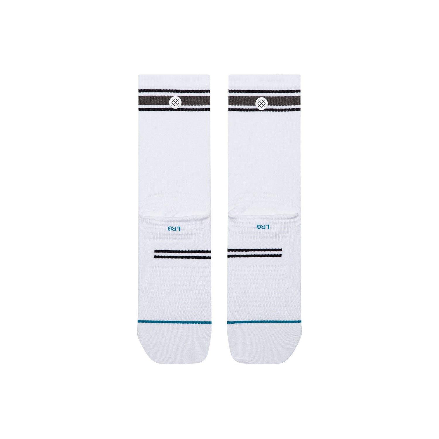 Performance Crew Socks - Boyd White / Black