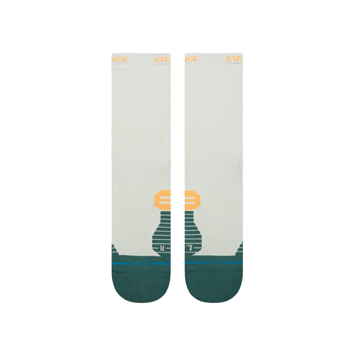 Light Performance Golf Crew Socks - Doubled Up Teal