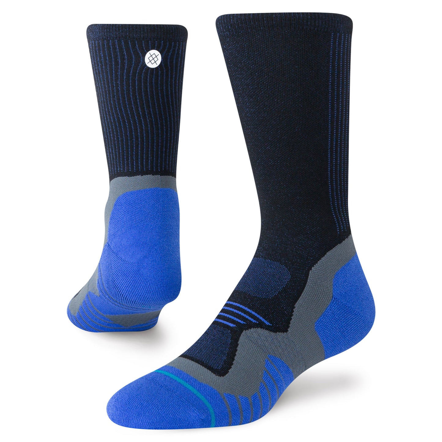 Light Performance Crew Socks - Pace Black Grey