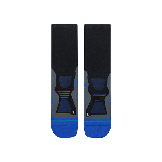 Light Performance Crew Socks - Pace Black Grey