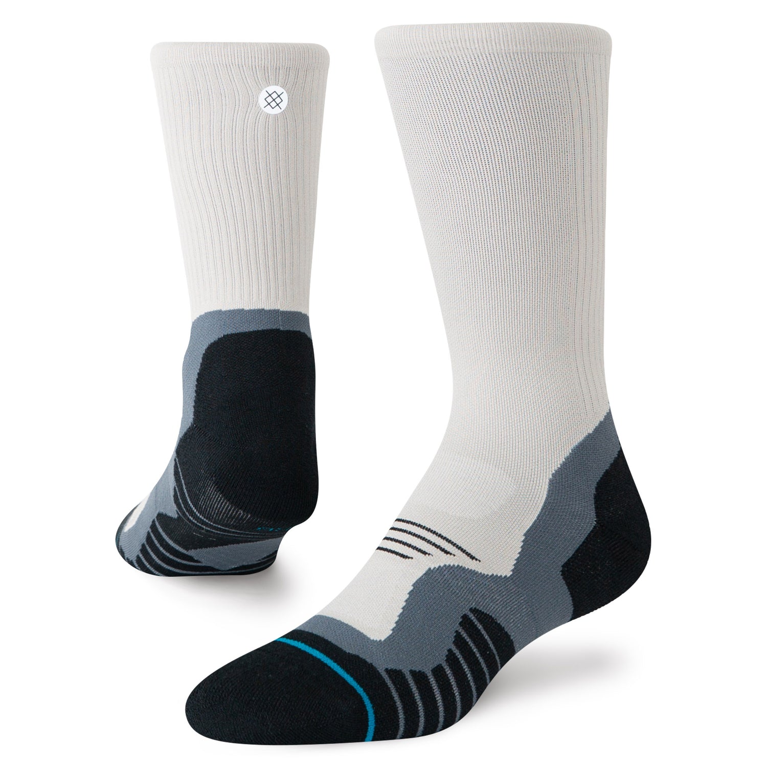 Light Performance Crew Socks - Pace Light Grey