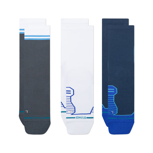 Light Performance Crew Socks - Harbor Blue