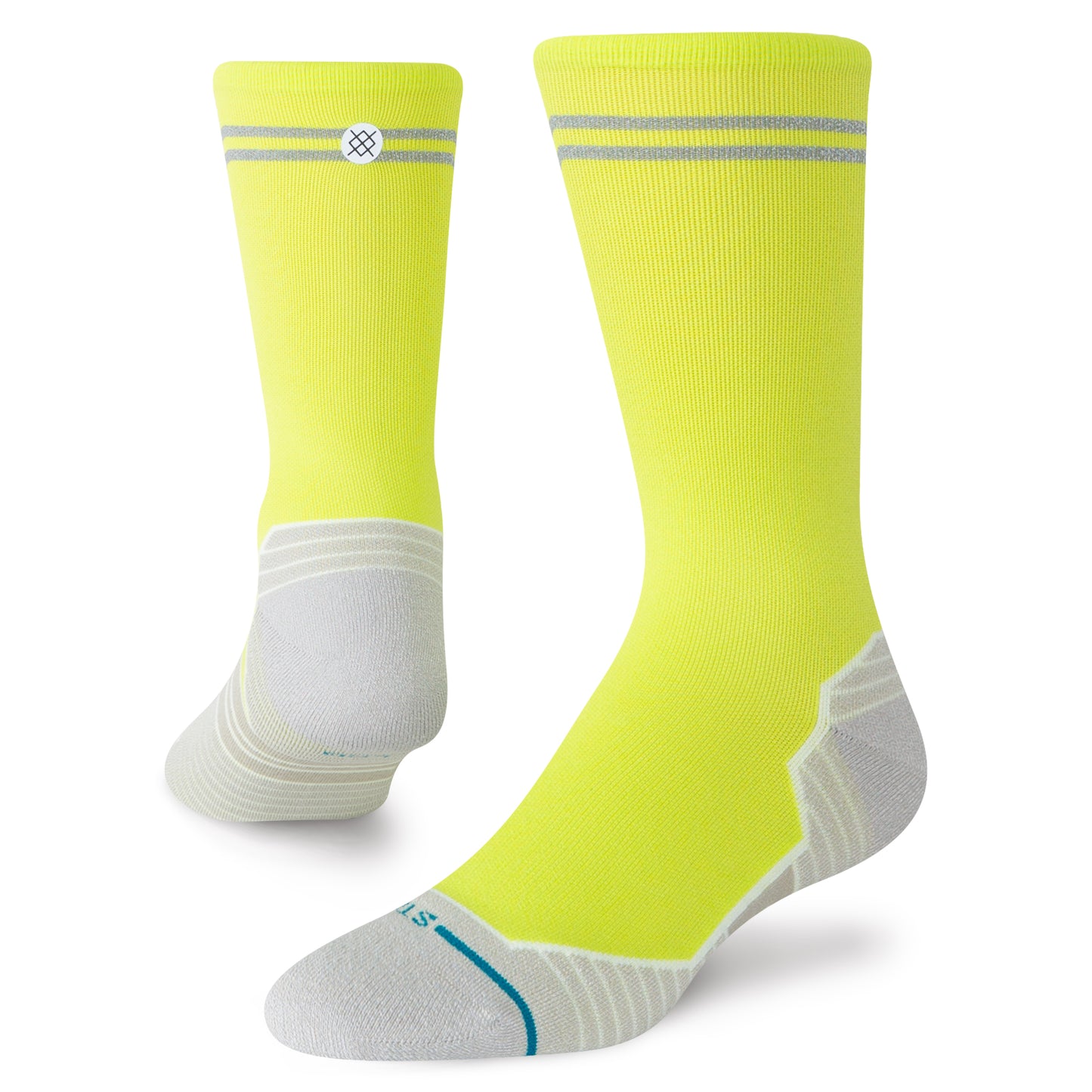 Light Performance Crew Socks - Reflector Volt