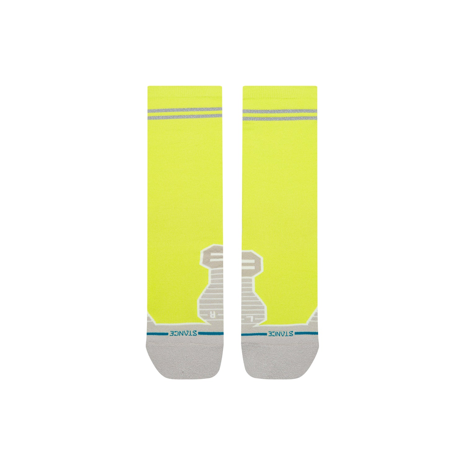 Light Performance Crew Socks - Reflector Volt