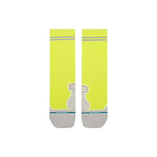 Light Performance Crew Socks - Reflector Volt