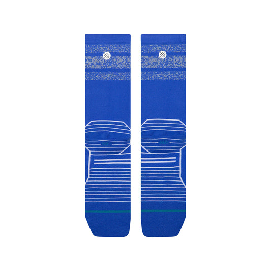 Light Performance Crew Socks - Boyd Reflector Cobalt Blue