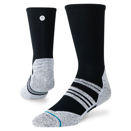Fusion Grip Crew Socks - Black