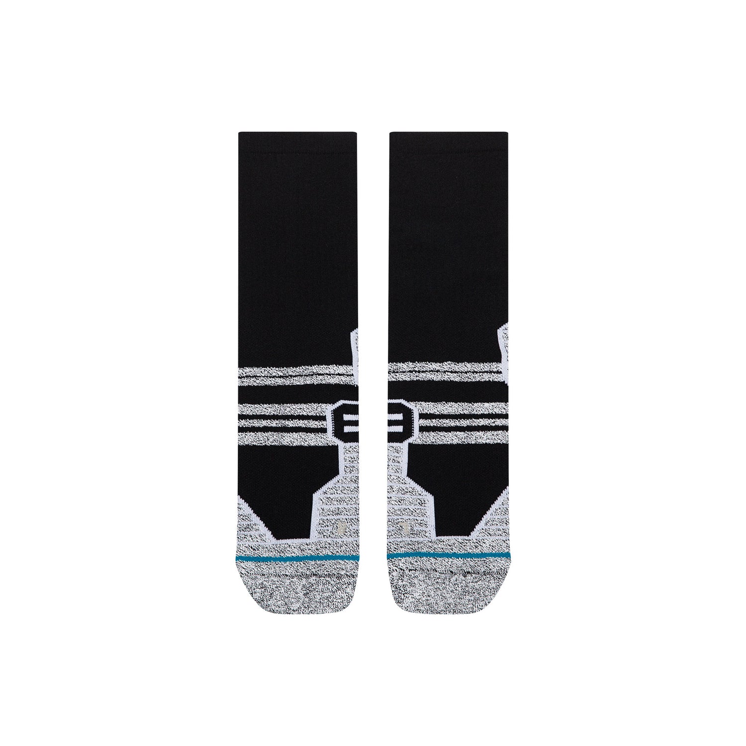Fusion Grip Crew Socks - Black