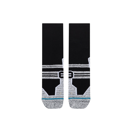 Fusion Grip Crew Socks - Black