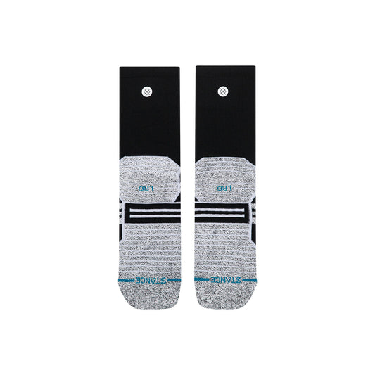 Fusion Grip Crew Socks - Black