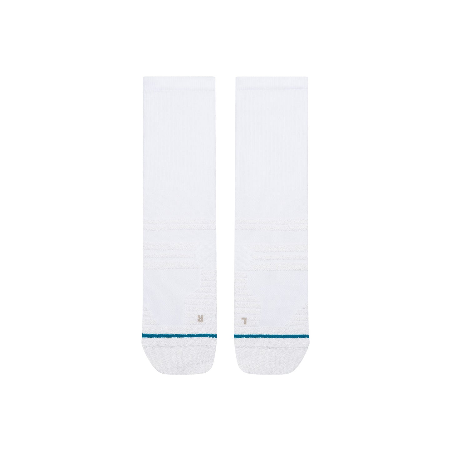 Fusion Grip Crew Socks - White