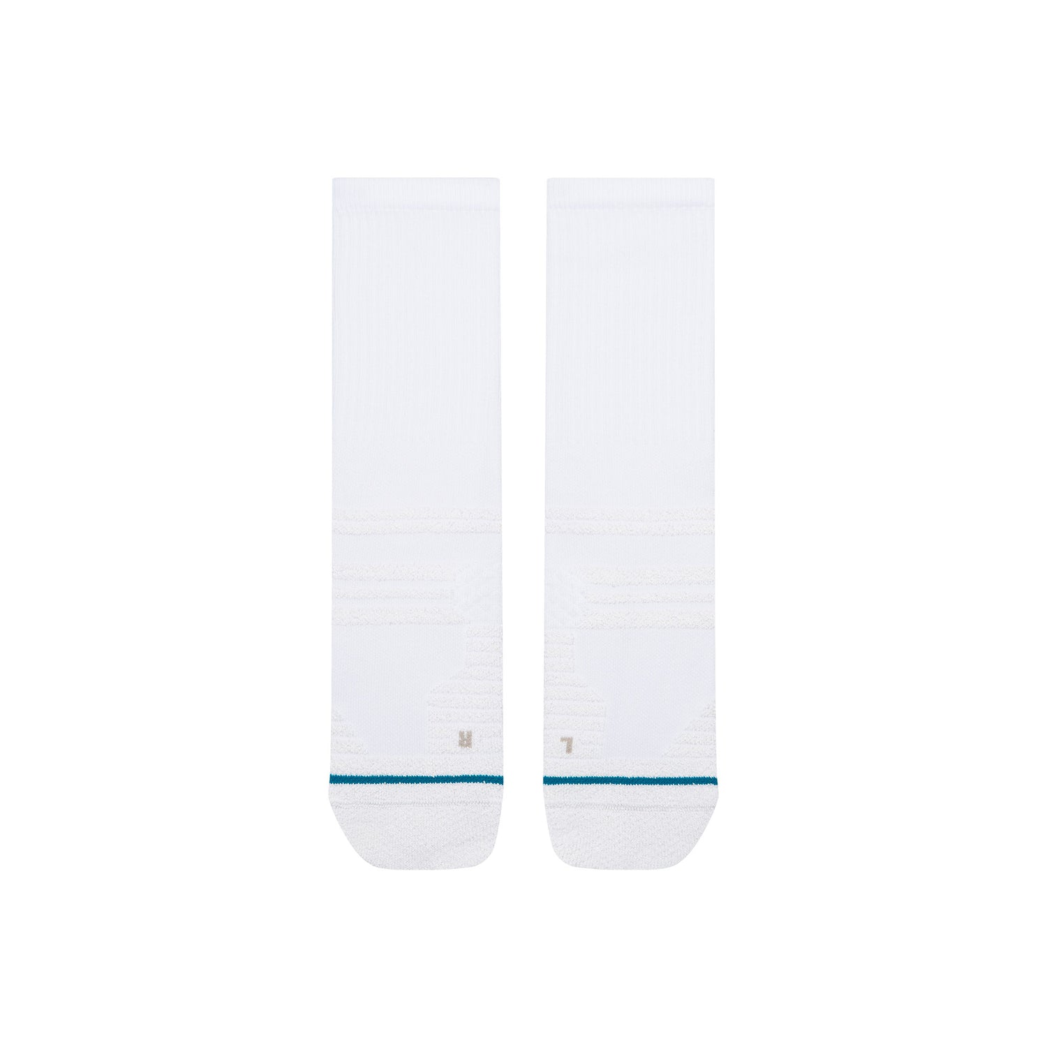Fusion Grip Crew Socks - White