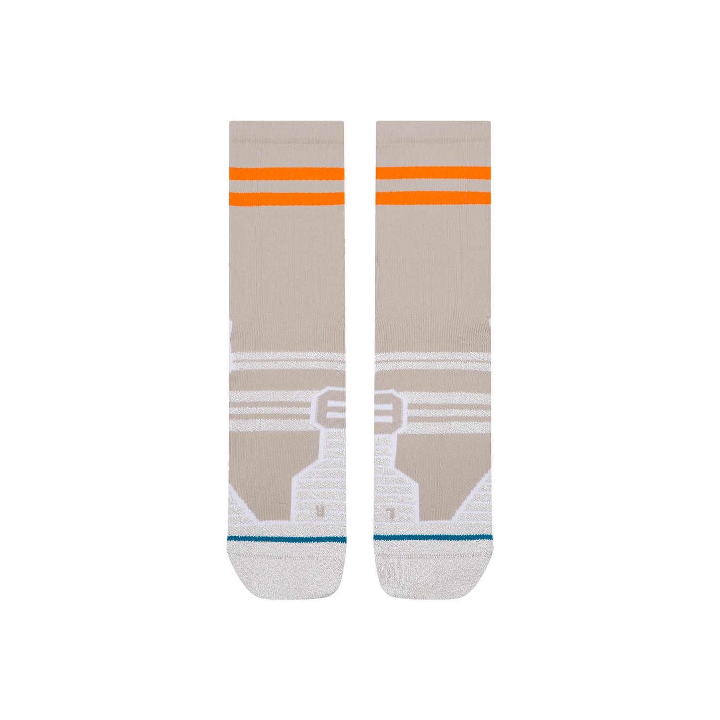 Fusion Grip Crew Socks - Splatter Light Grey