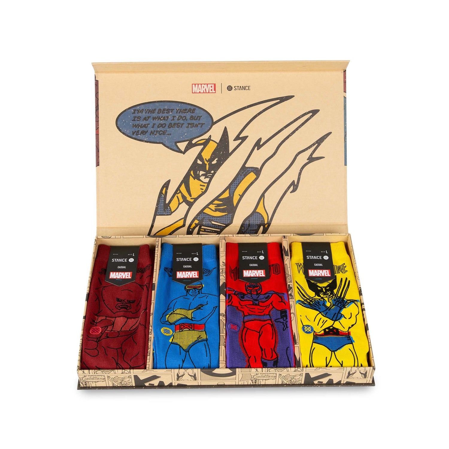 MARVEL XMEN CREW SOCKS BOX SET