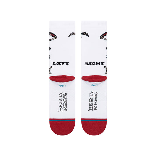 Bert Krak Crew Socks - Skeleton