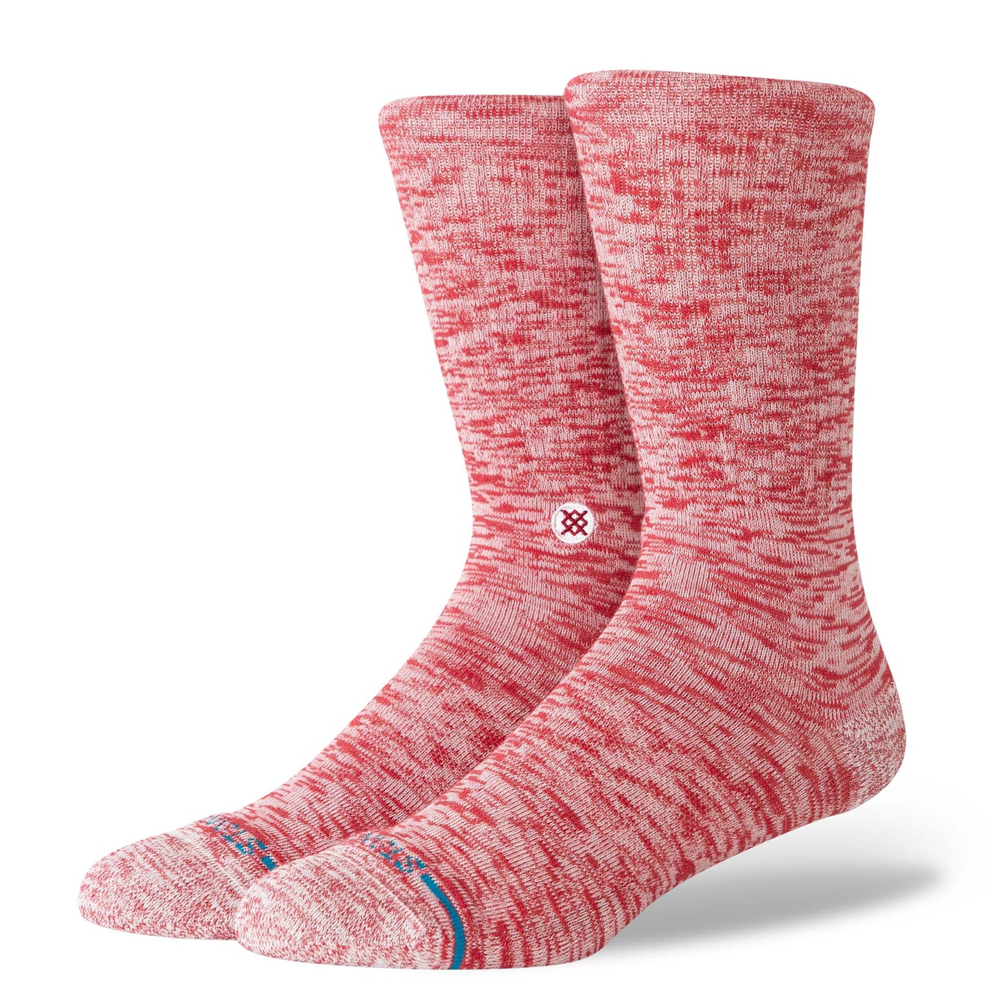 Slub Crew Socks - Red