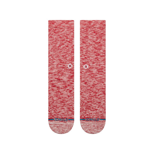 Slub Crew Socks - Red
