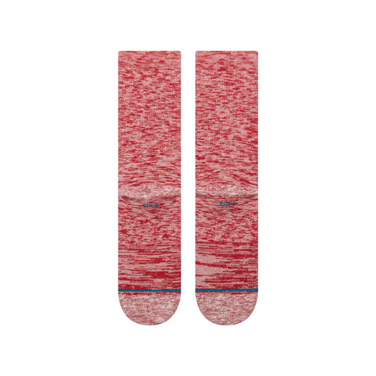 Slub Crew Socks - Red