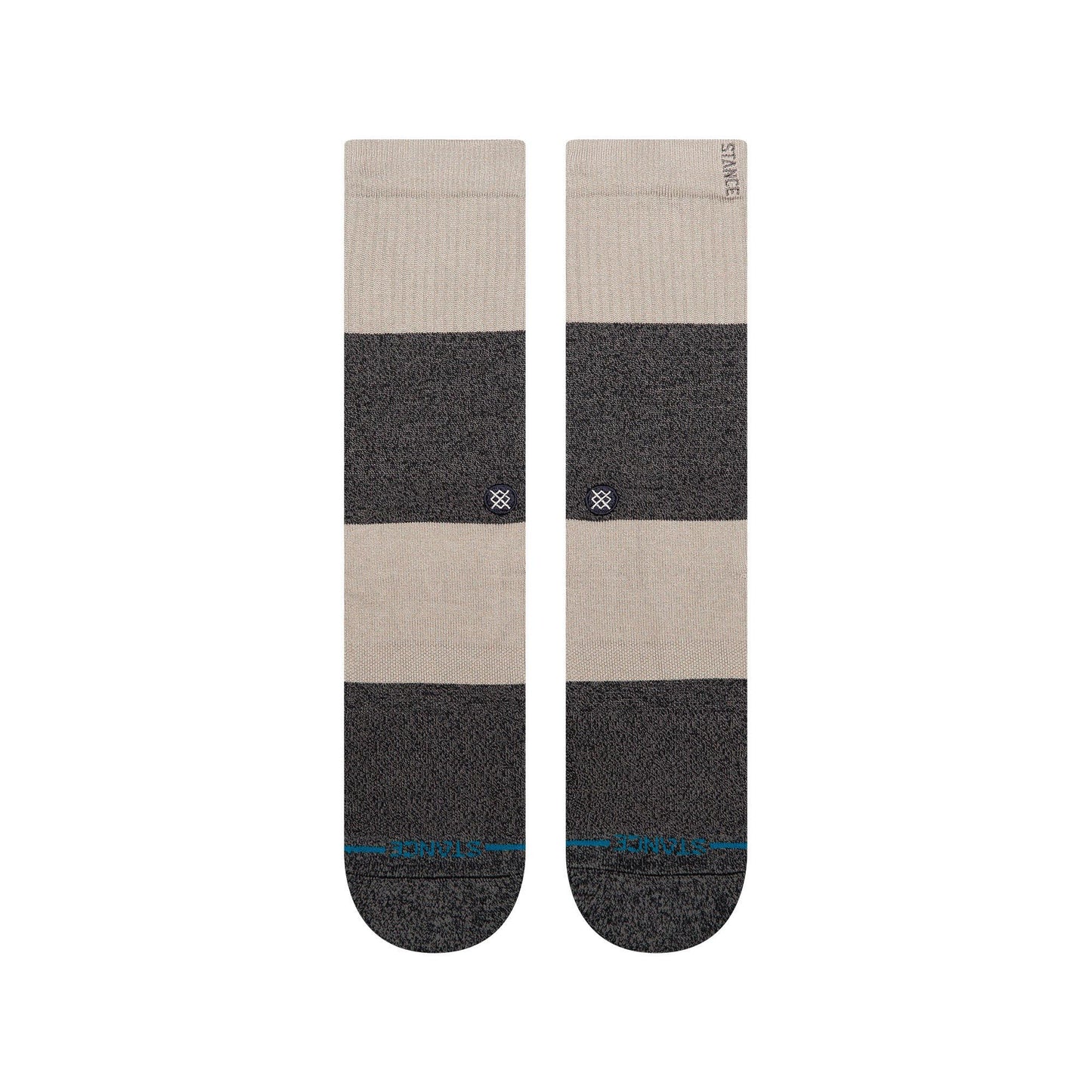 Twist Stripe Crew Socks - Grey