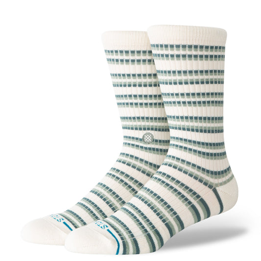 Multistripe Ribbed Crew Socks - Iceberg