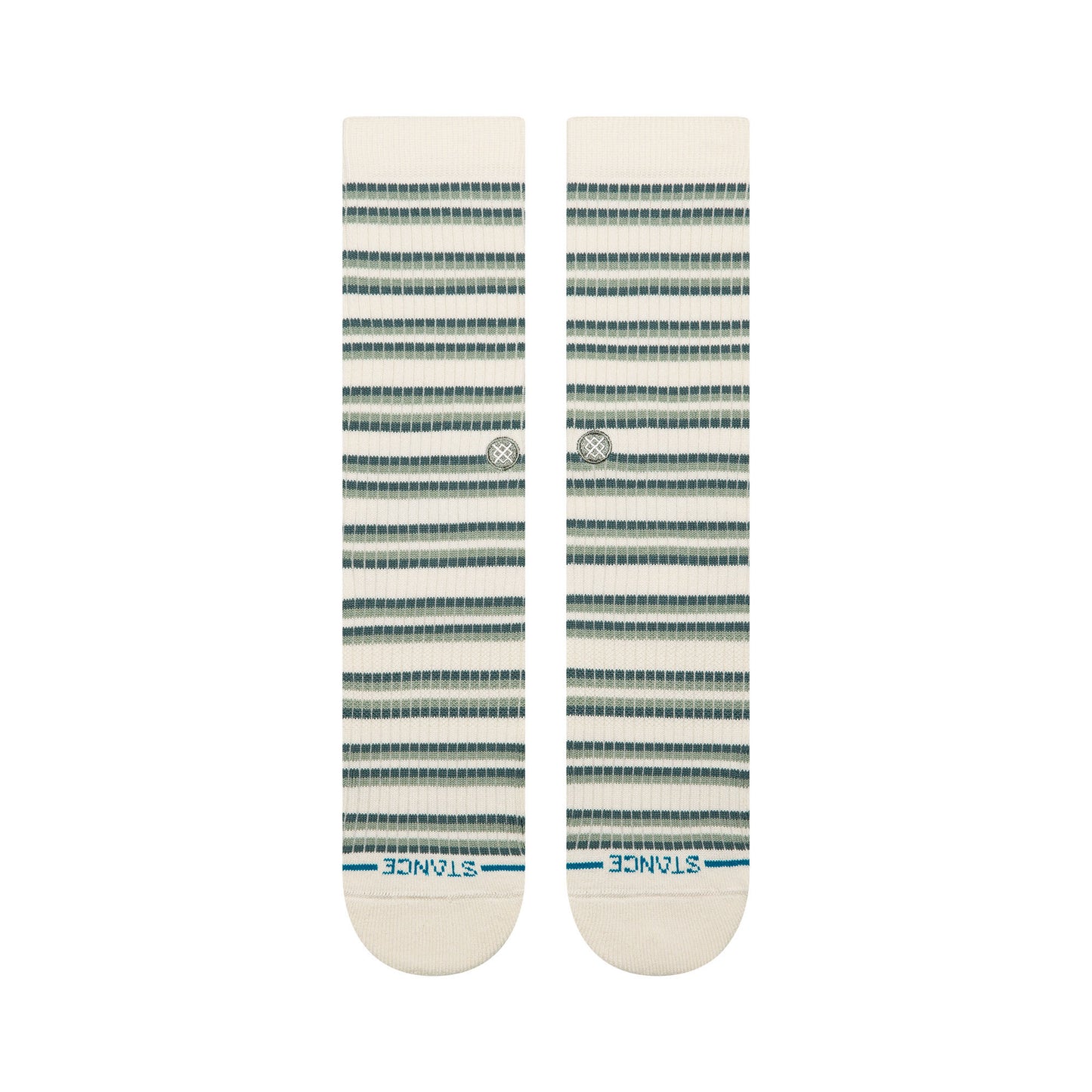 Multistripe Ribbed Crew Socks - Iceberg