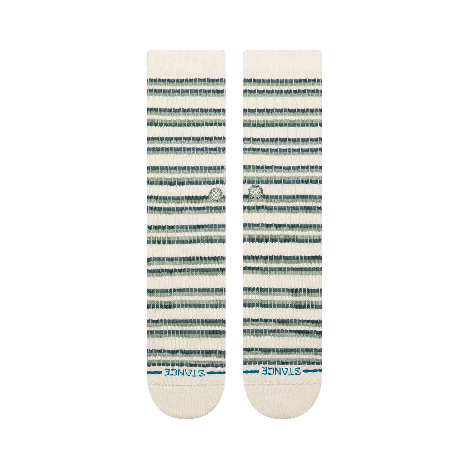 Multistripe Ribbed Crew Socks - Iceberg