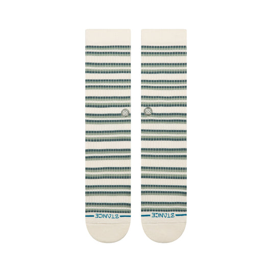Multistripe Ribbed Crew Socks - Iceberg
