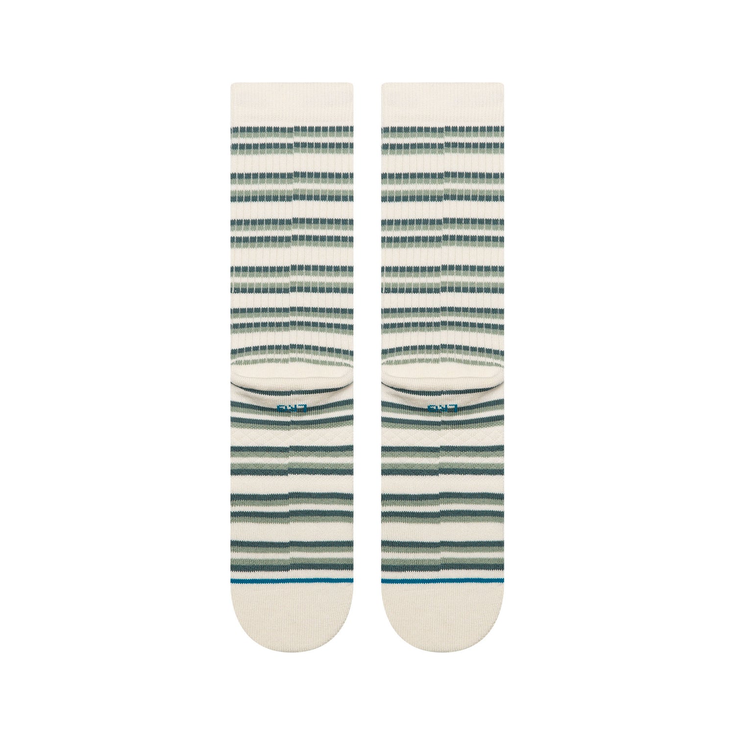 Multistripe Ribbed Crew Socks - Iceberg