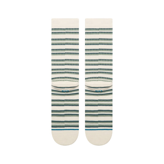 Multistripe Ribbed Crew Socks - Iceberg