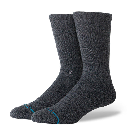 Icon Wool Crew Socks - Black