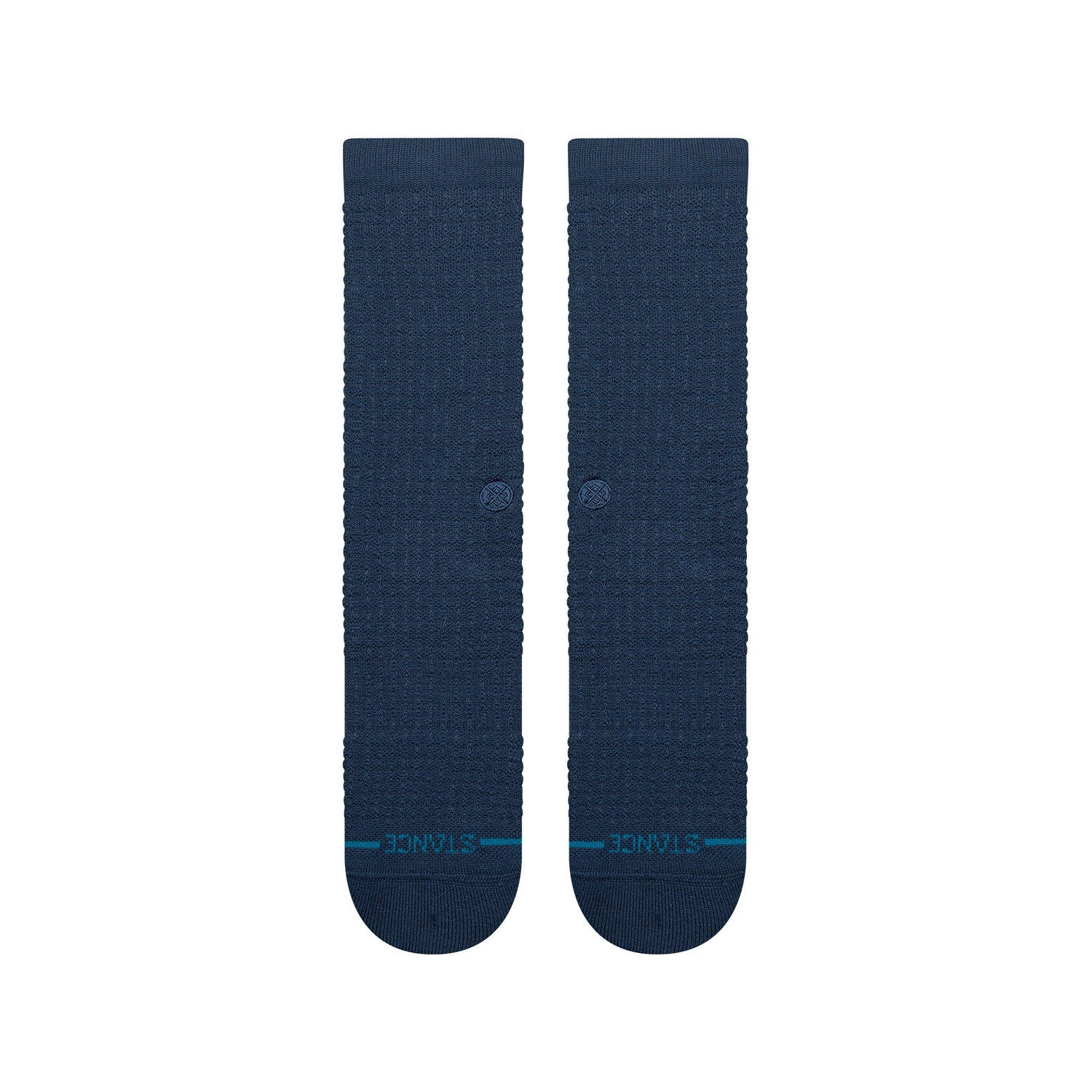 Waffle Crew Socks - Navy