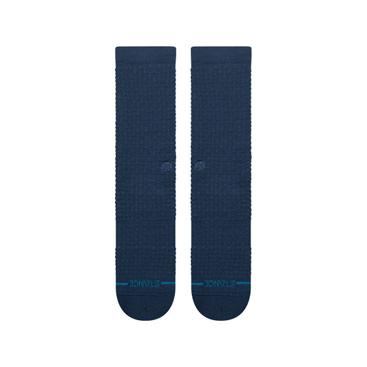 Waffle Crew Socks - Navy