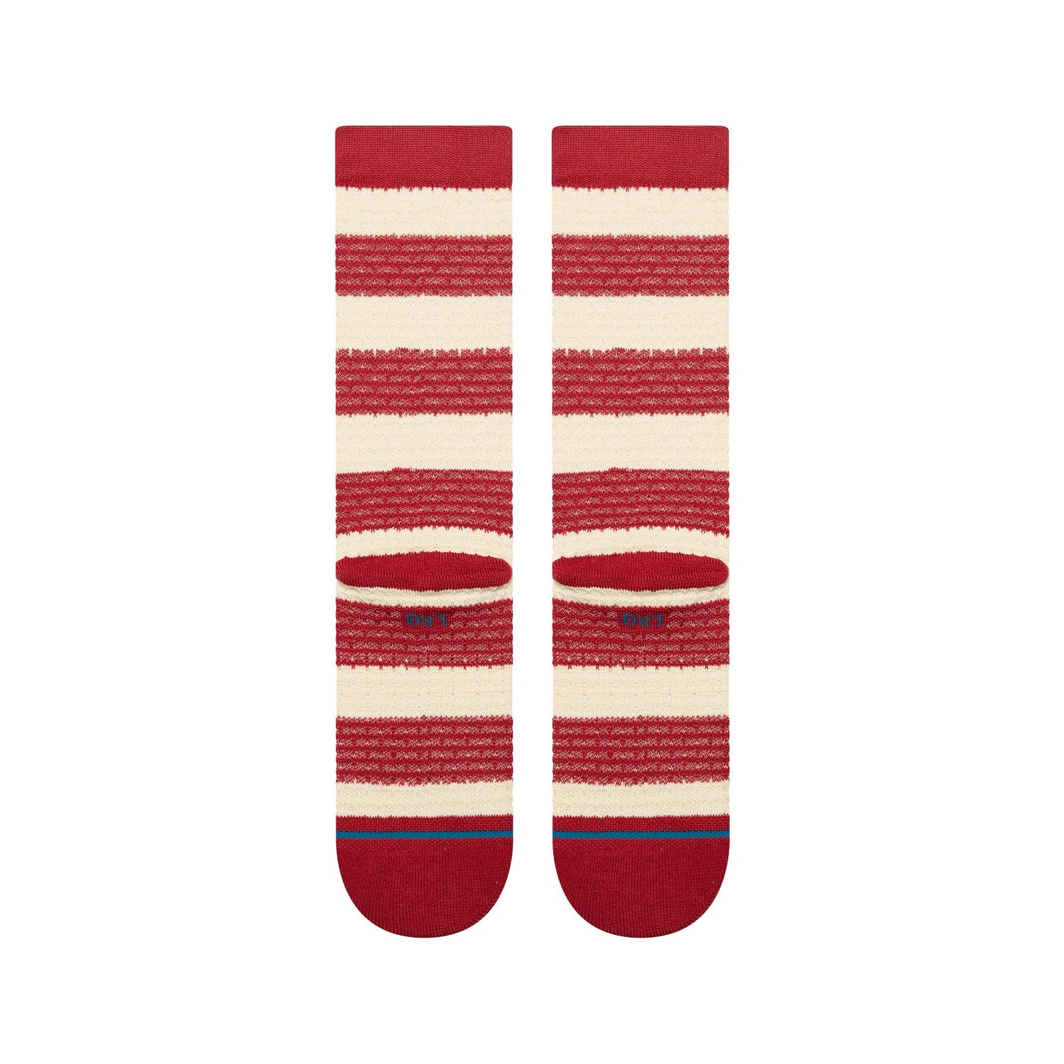 Peppermint Waffle Crew Socks - Red