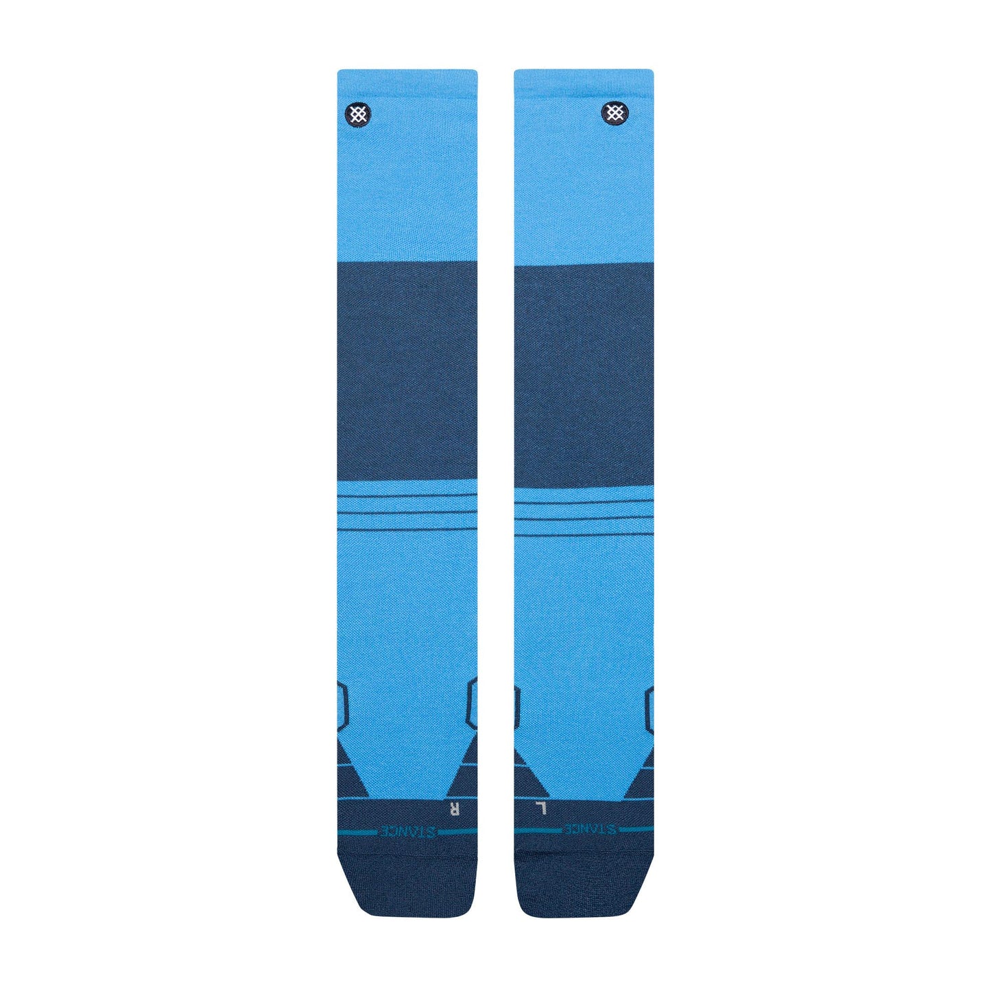 Poly Snow OTC Socks - Blocked WIndward Blue