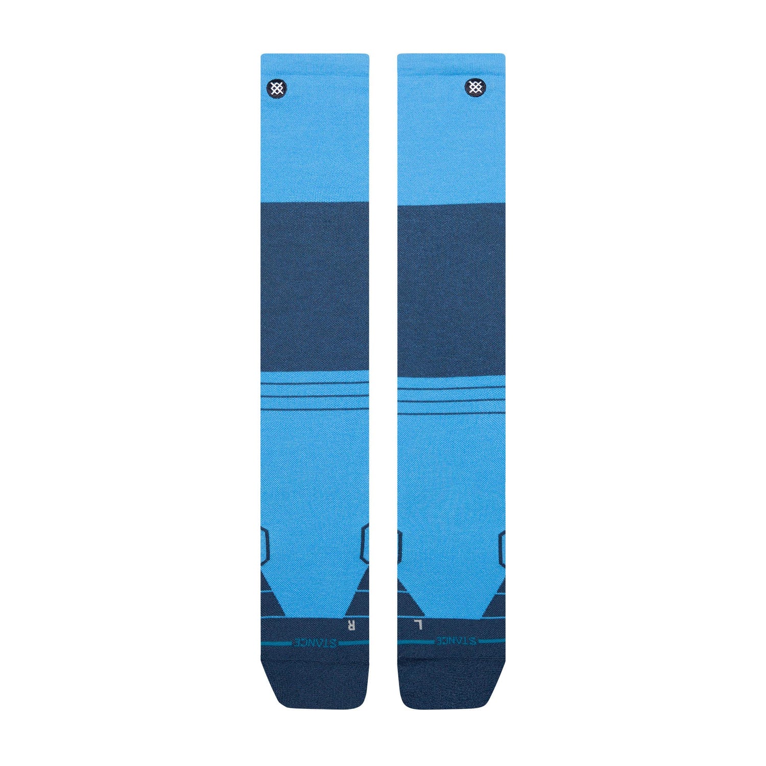 Poly Snow OTC Socks - Blocked WIndward Blue