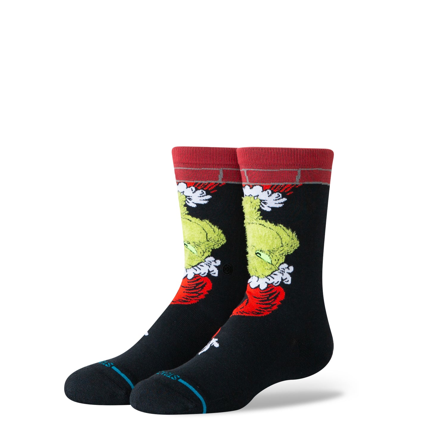 The Grinch Kids Crew Socks - Down The Chimney