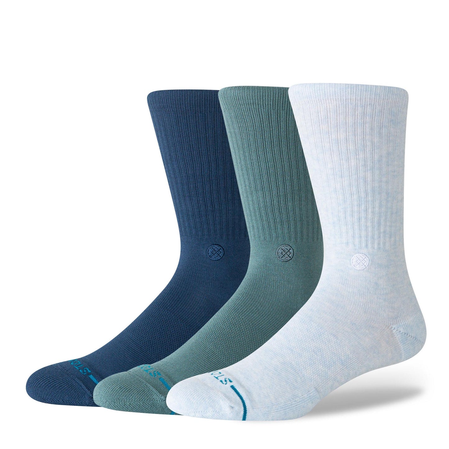 Icon Crew Socks 3 Pack - Mist
