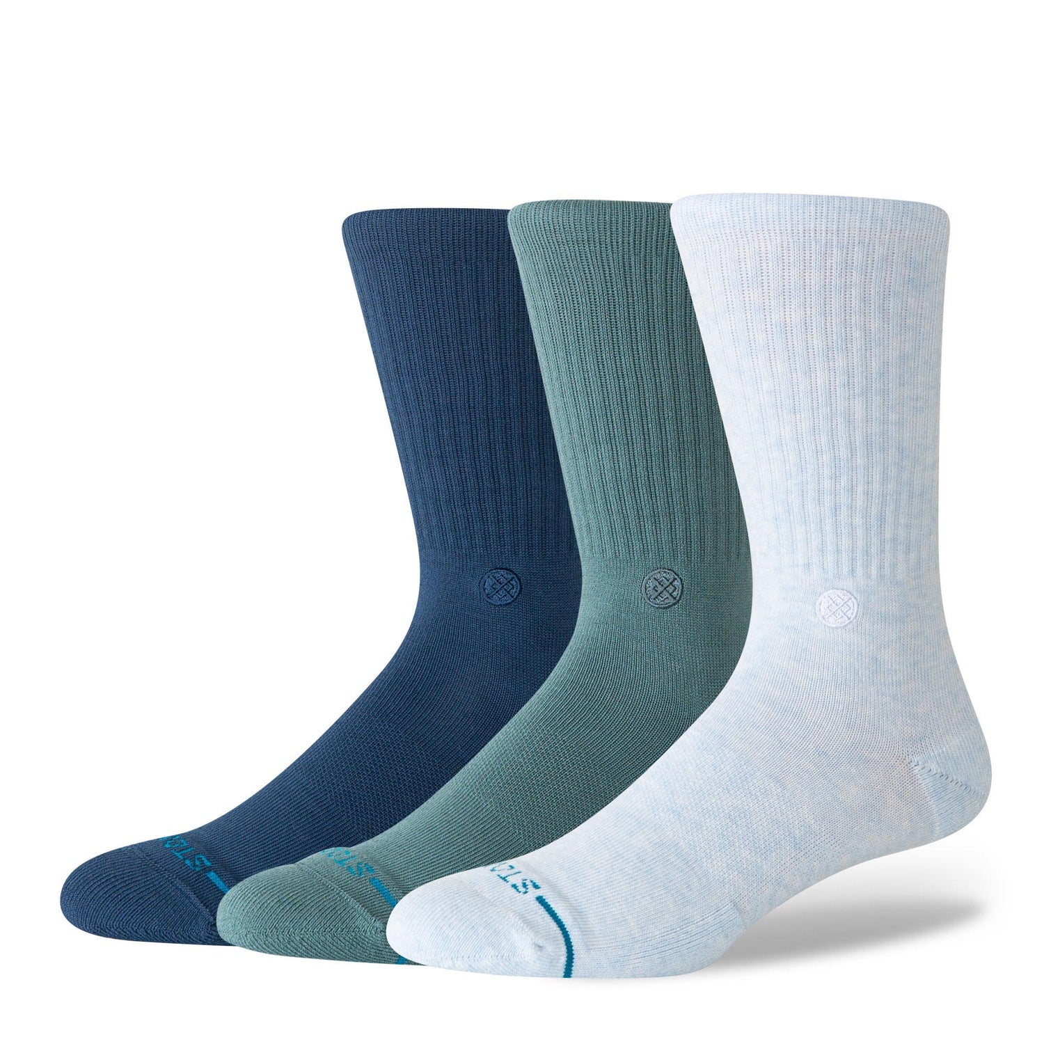 Icon Crew Socks 3 Pack - Mist