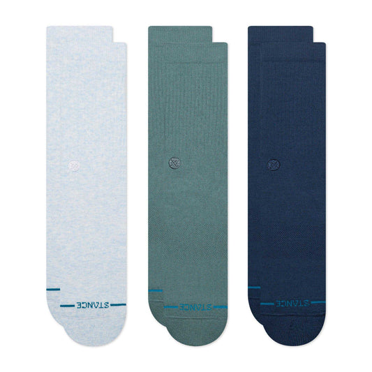 Icon Crew Socks 3 Pack - Mist