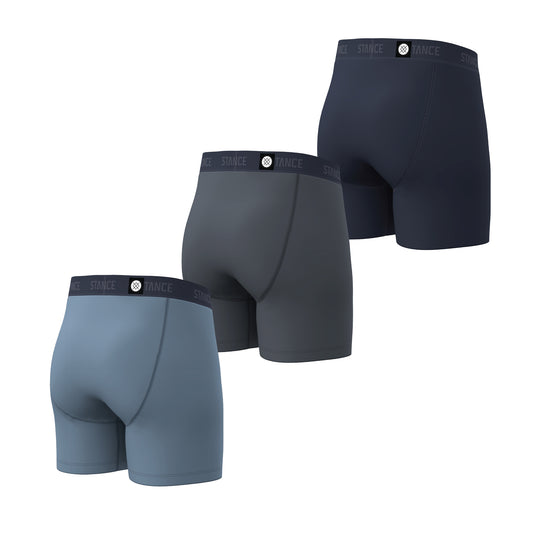 Cotton Boxer Brief 3 Pack - Blue
